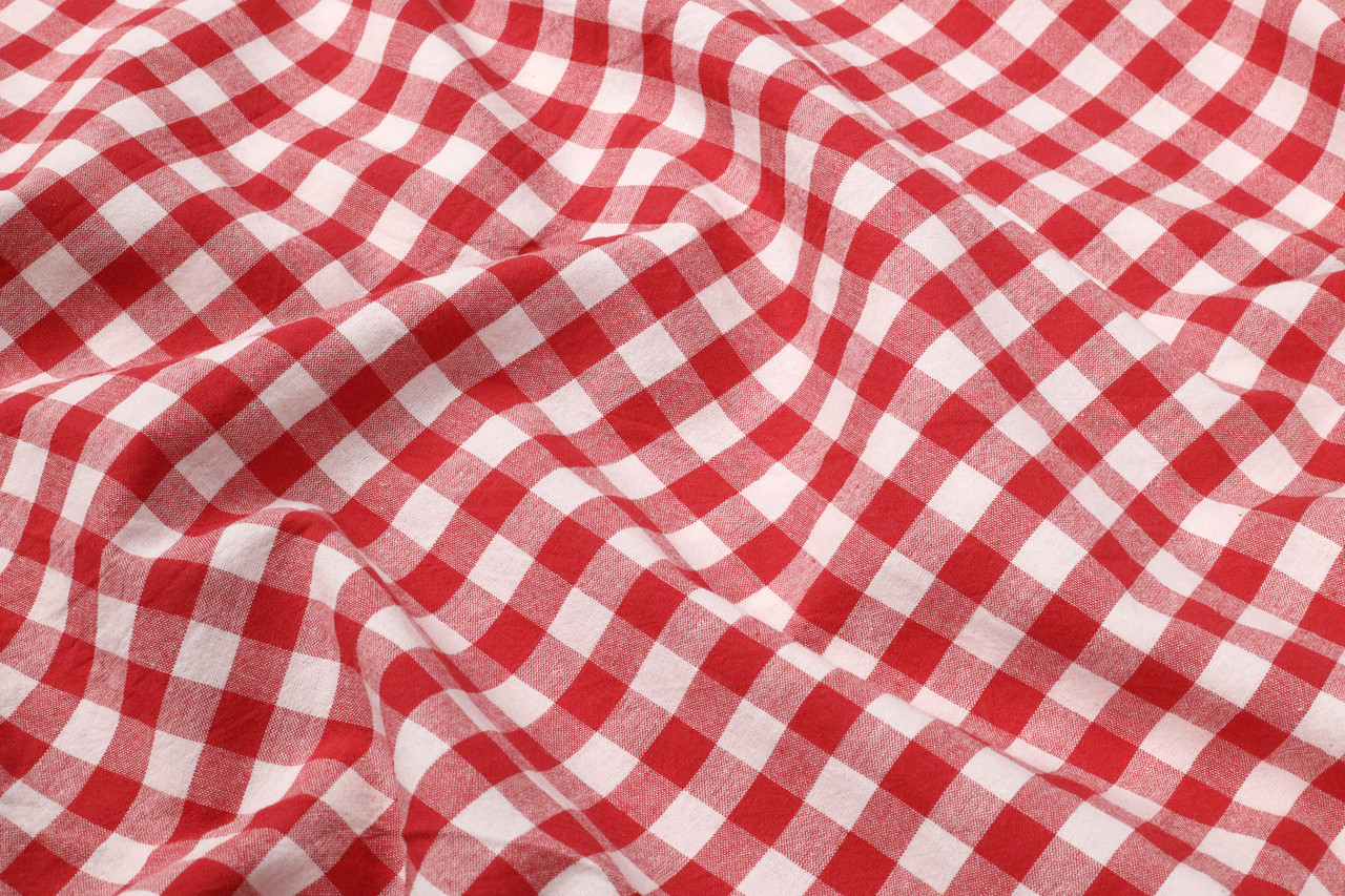 Washed cotton Клітинка червона 250 см