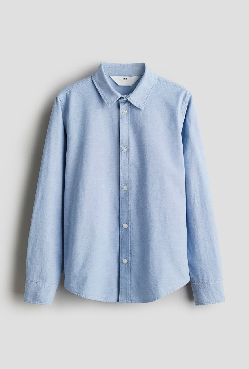 Сорочка бавовняна світло-блакитна H&M 134, 170см, фото 1