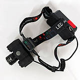 Ліхтар на голову акумуляторний світлодіодний потужний, Портативний світлодіодний налобний ліхтар QU-99, фото 5