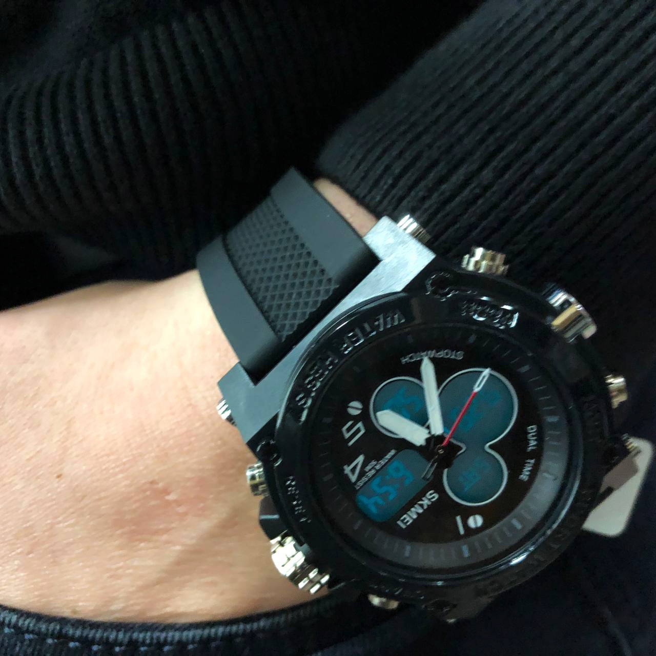 Годинники військові чоловічі SKMEI 2065BKWT, Водонепроникні годинники з гарантією PU-59, фото 1