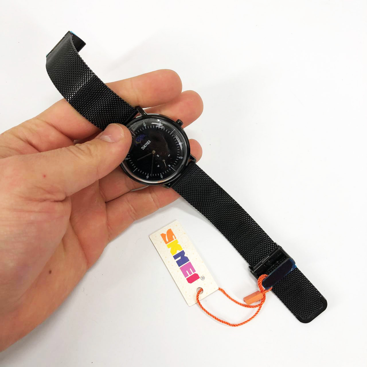 Модні чоловічі кварцові наручні годинники SKMEI 9245BK, Сталеві чоловічі кварцові годинники TX-93, фото 1