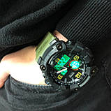 Чоловічі годинники для риболовлі SKMEI 1520AG ARMY GREEN, Годинники спортивні багатофункціональні VA-62, фото 10