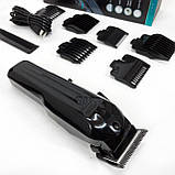 Машинка для стрижки волосся з регульованою насадкою VGR, Професійний бездротовий тример PK-24, фото 8