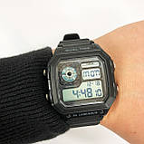 Модні наручні електронні годинники SKMEI 1299BK, Ударостійкі водонепроникні годинники LF-43, фото 5