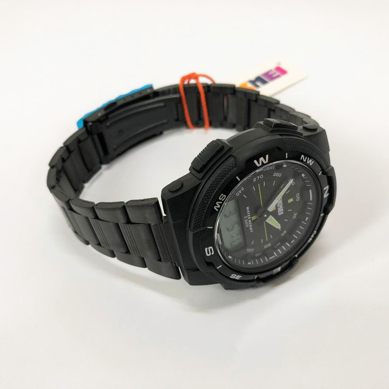 Наручні годинники на подарунок військовим SKMEI 1370BKWT, Водонепроникні годинники для риболовлі QU-93, фото 1