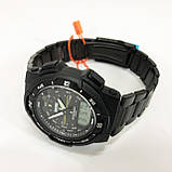Наручні годинники на подарунок військовим SKMEI 1370BKWT, Водонепроникні годинники для риболовлі QU-93, фото 6