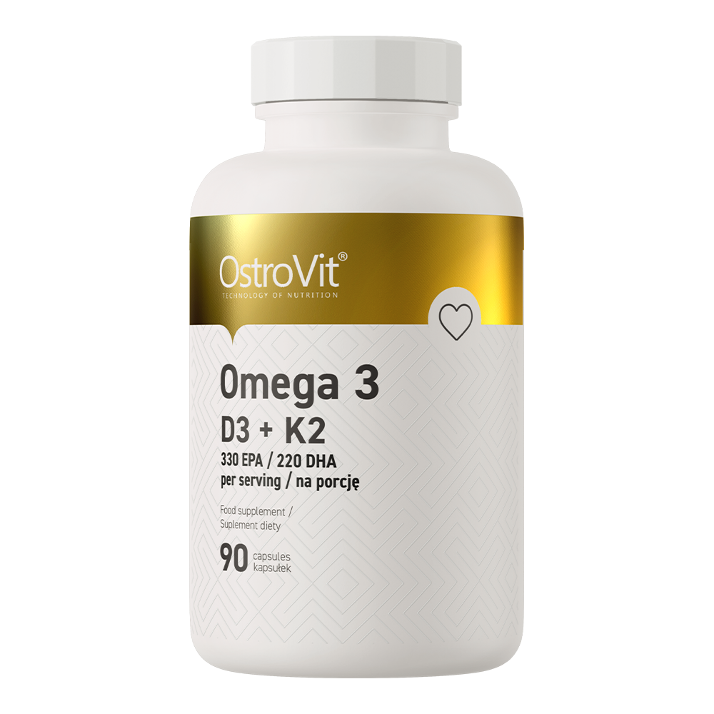 Omega 3 D3 + K2 OstroVit 90 капсул, фото 1