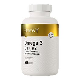 Omega 3 D3 + K2 OstroVit 90 капсул