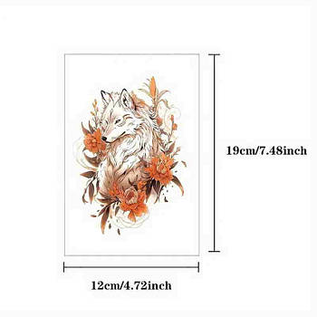 Тату Вовк із квітами TBS8505 G-Rich