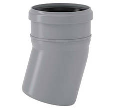 Коліно для каналізації VALSIR PP3 Ø100х15° посилене PP (Італія) 504049