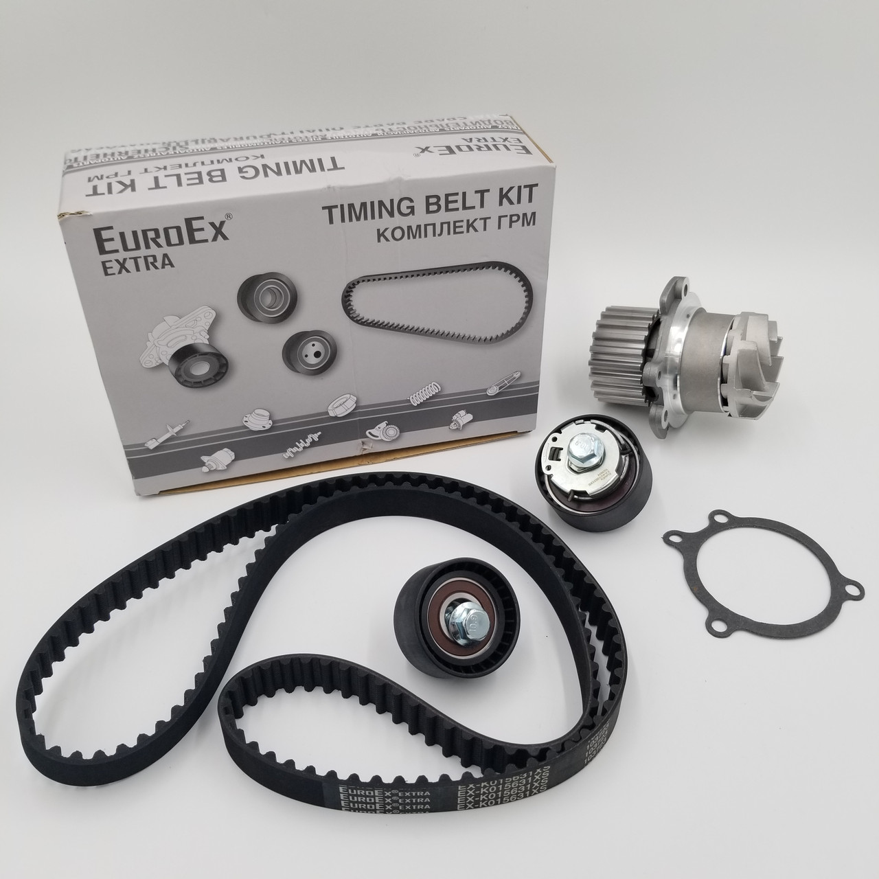 Комплект ремня ГРМ ВАЗ 2170 (ремінь, ролики+помпа) EuroEx Угорщина