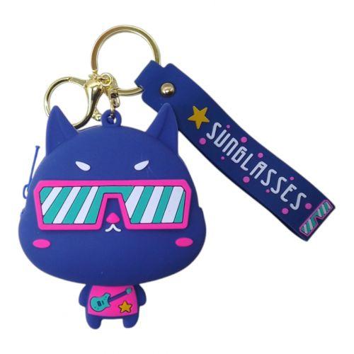 Гаманець-монетниця силіконова Котик синій [tsi253730-TSI], фото 1