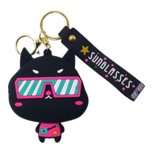 Гаманець-монетниця силіконова Котик чорний [tsi253733-TSI], фото 1