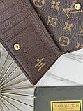 Жіночий гаманець Louis Vuitton коричневий Луї Віттон книжка, фото 5