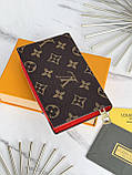 Жіночий гаманець Louis Vuitton коричневий Луї Віттон книжка, фото 4