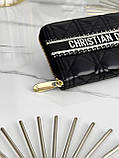 Гаманець Dior жіночий Гаманець Діор чорний із написом, фото 2