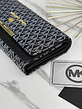 Гаманець Michael Kors великий подвійний Мішал Корс жіночий чорний, фото 3
