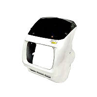 Щиток на мотоцикл білий Ява (під прямокутну фару)