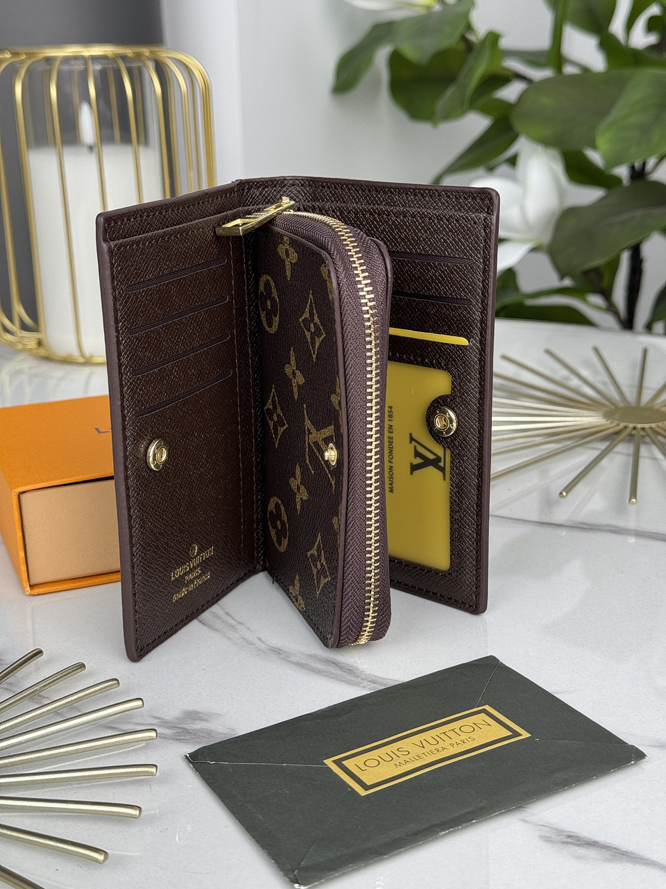 Жіночий гаманець Louis Vuitton коричневий Луї Віттон книжка