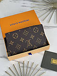 Жіночий гаманець Louis Vuitton коричневий Луї Віттон книжка, фото 3