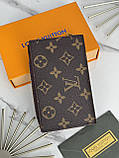 Жіночий гаманець Louis Vuitton коричневий Луї Віттон книжка, фото 4