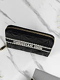 Гаманець Dior жіночий Гаманець Діор чорний із написом, фото 4