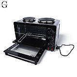 Комбінована електроплита з духовкою LB60003 (30 л, 3200 Вт, 2 конфорки), фото 3