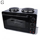 Комбінована електроплита з духовкою LB60003 (30 л, 3200 Вт, 2 конфорки), фото 4