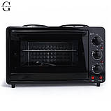 Комбінована електроплита з духовкою LB60003 (30 л, 3200 Вт, 2 конфорки), фото 5