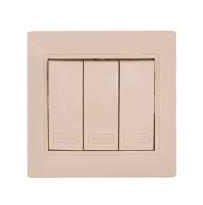 Вимикач 3-клавішний крем BK-2005