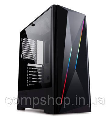 Корпус Midi-Tower без БЖ  GOLDEN FIELD 7683(P3B) (гартоване скло, без вентиляторів (8-опційно), 1xUSB3.0,, фото 1