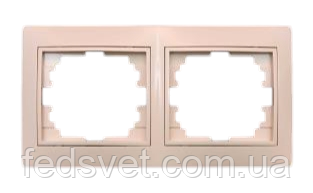 Рамка 2-секційна крем РК-1002, фото 1