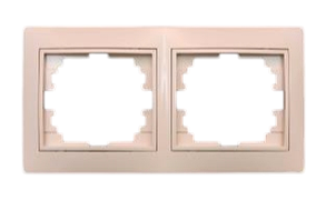 Рамка 2-секційна крем РК-1002