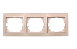 Рамка 3-секційна крем РК-1003