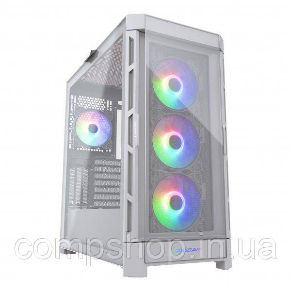 Корпус Full-Tower без БЖ  Cougar Duoface Pro RGB  (Білий)  (3*120мм ARGB, 1*120мм ARGB вентилятори, фото 1