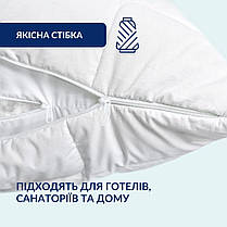 Чохол наволочка 50х70 см з блискавкою IDEIA на подушку захисний стьобаний білий для готелів та дому, фото 5