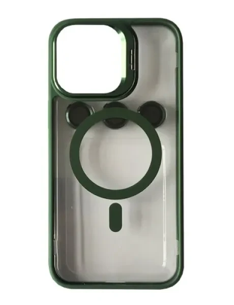 Чохол-накладка Infinity BRACKET CLEAR CAMERA LENS MAGSAFE for iPhone 14 Dark Green