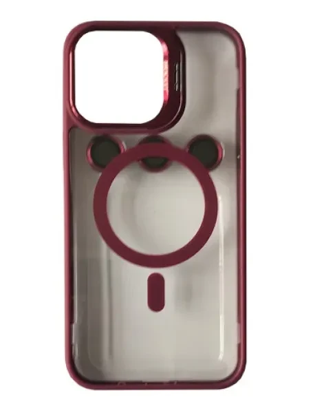 Чохол-накладка Infinity BRACKET CLEAR CAMERA LENS MAGSAFE for iPhone 15 Marsala