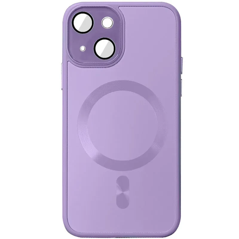Чохол-накладка EpiK TPU + Glass Sapphire Midnight with MagSafe для Apple iPhone 15 Plus Lilac