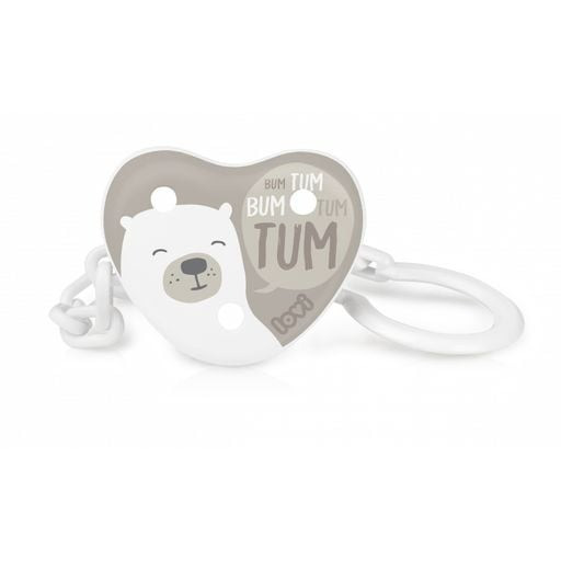 Ланцюжок для пустушки з кліпсою бежевий Buddy Bear LOVI