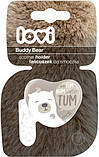 Ланцюжок для пустушки з кліпсою бежевий Buddy Bear LOVI, фото 3