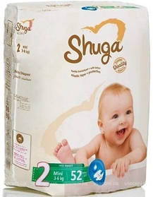 Підгузники Shuga Mini 2 дихаючі 3-6 кг 52 шт.
