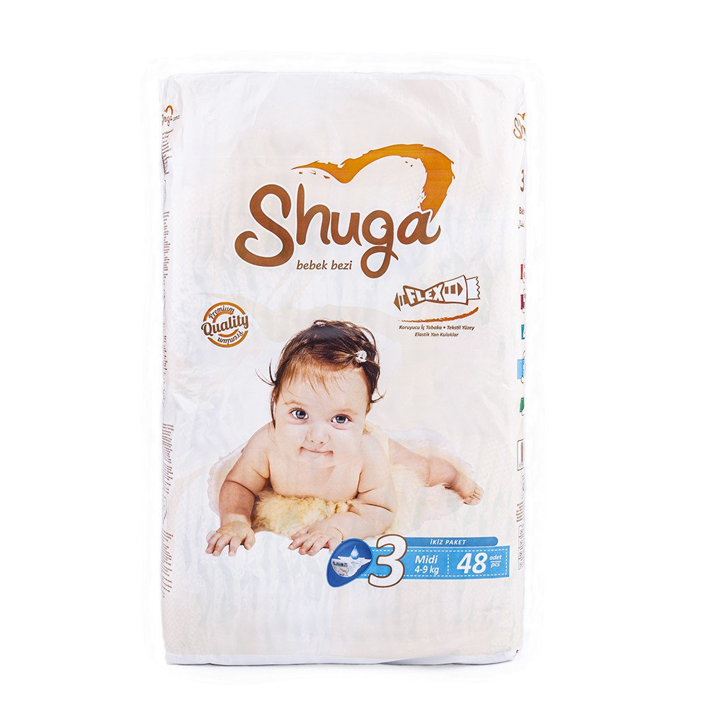 Підгузники SHUGA Midi 3 дихаючі 4-9 кг 48 шт.