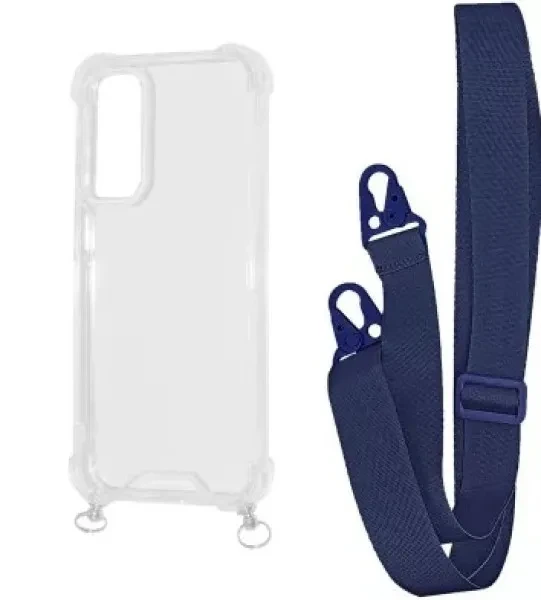 Чохол-накладка WAVE Clear Case with Strap Samsung Galaxy S23 FE Midnight Blue, фото 1
