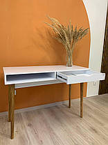 Письмовий стіл LION Сканді-1 Німфея Альба (білий)/Дуб Артизан (стільниця) (LION-041394), фото 5