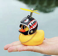 Автомобільна качка з шоломом та кріпленням Funny Ducks Black Number 8 5180 mayak