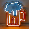 Неонова Led вивіска Пивний келих 380х330 мм світлодіодна з блоком живлення, фото 2