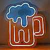 Неонова Led вивіска Пивний келих 380х330 мм світлодіодна з блоком живлення, фото 4