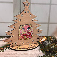 Ялинка на підставці з фанери №1  Символ року 2025