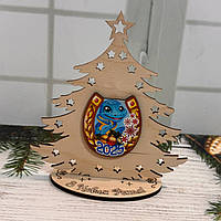 Ялинка на підставці з фанери №7 Символ року 2025